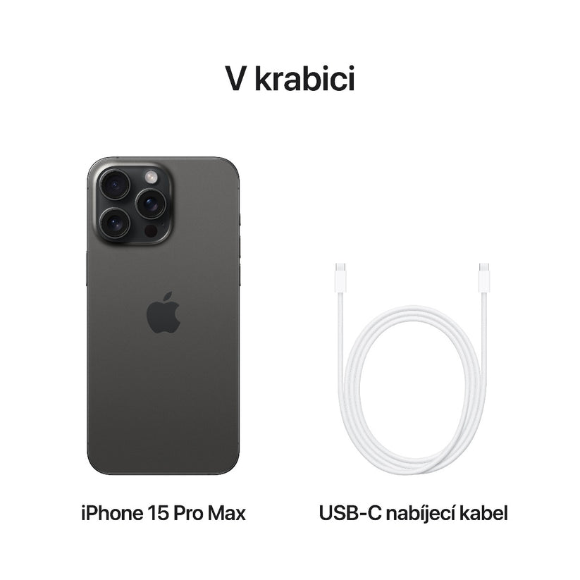 Apple iPhone 15 Pro Max 256GB - černě titanový (použité, lehce opotřebené) - iSTYLE CZ