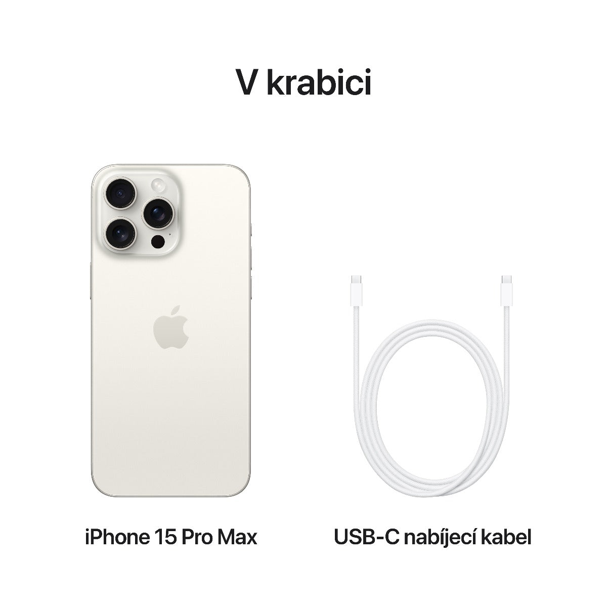 Apple iPhone 15 Pro Max 256GB - bíle titanový (použité, opotřebené)