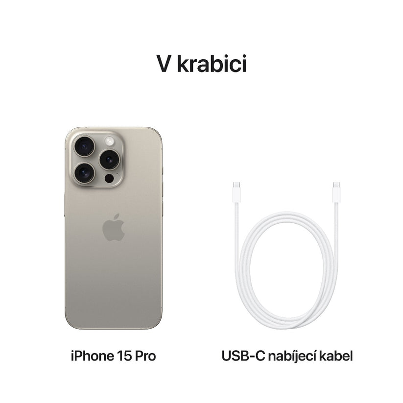 Apple iPhone 15 Pro 256GB - přírodně titanový (použité, opotřebené) - iSTYLE CZ
