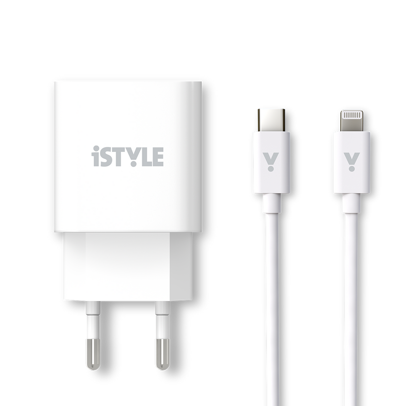 20W PD adaptér s kabelem iSTYLE - bílý - iSTYLE CZ