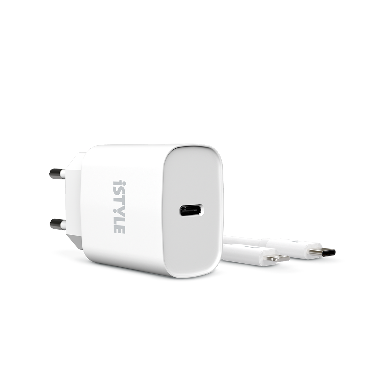 20W PD adaptér s kabelem iSTYLE - bílý - iSTYLE CZ