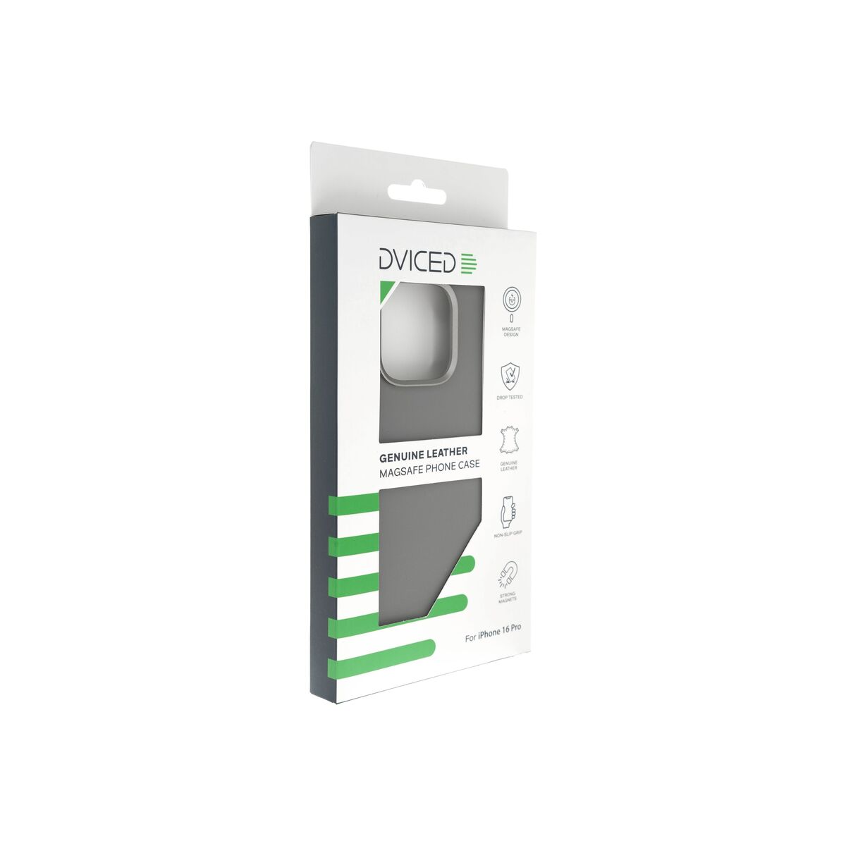 Kožený MagSafe kryt pro iPhone 16 Pro Dviced – šedý - iSTYLE CZ