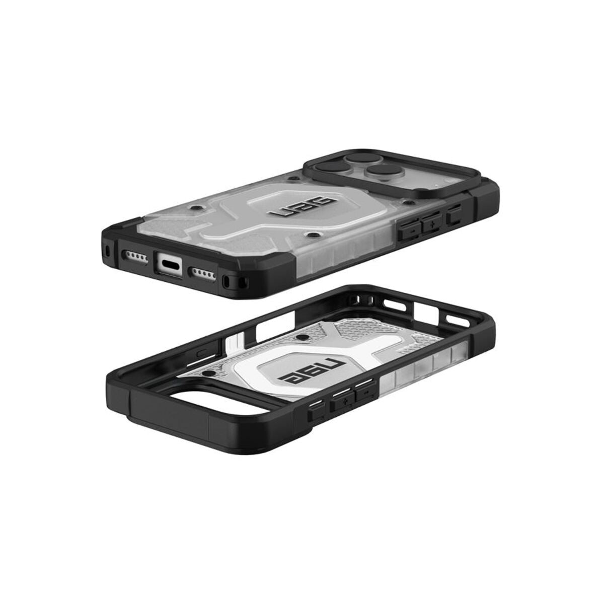 MagSafe kryt pro iPhone 18 Pro/17 Pro UAG Pathfinder Clear MagSafe - průhledná ice/silver
