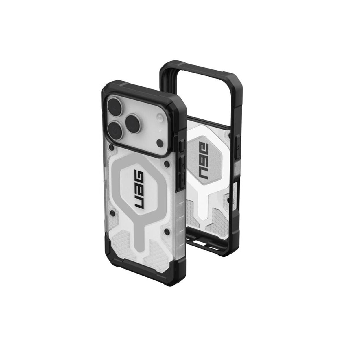 MagSafe kryt pro iPhone 18 Pro/17 Pro UAG Pathfinder Clear MagSafe - průhledná ice/silver