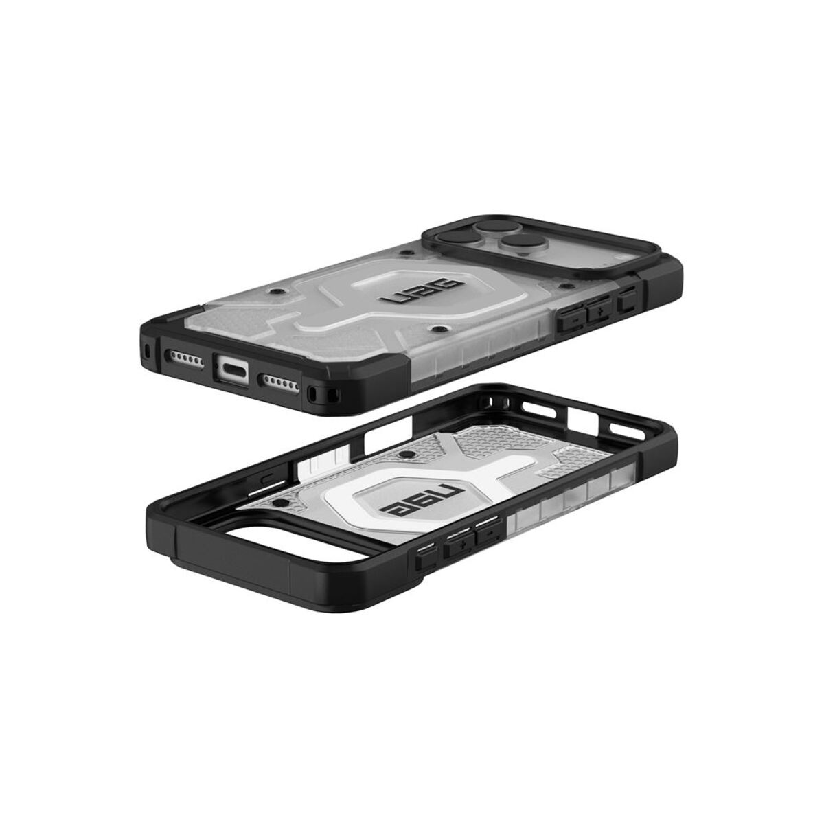 MagSafe kryt pro iPhone 18 Pro Max/17 Pro Max UAG Pathfinder Clear MagSafe - průhledná ice/silver