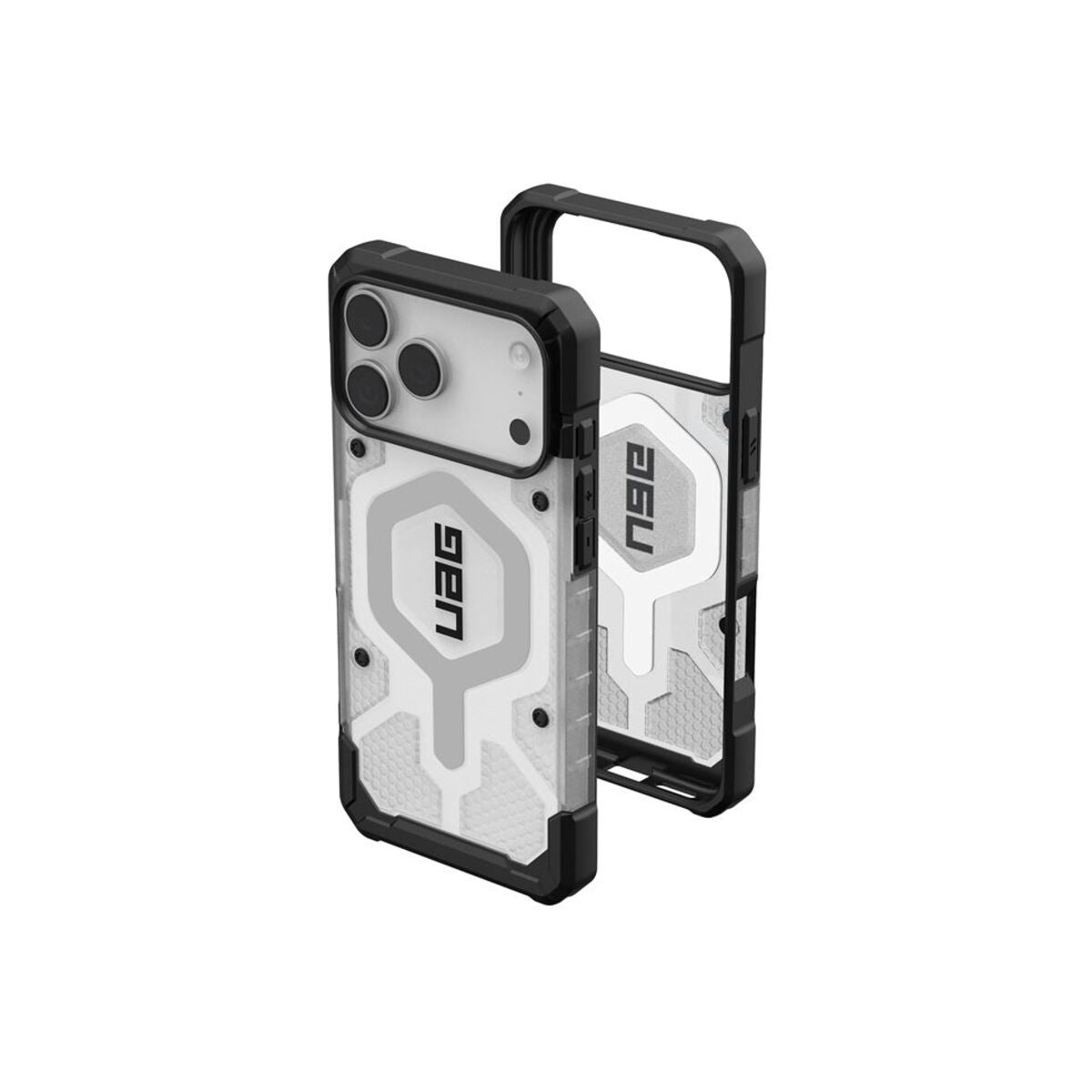 MagSafe kryt pro iPhone 18 Pro Max/17 Pro Max UAG Pathfinder Clear MagSafe - průhledná ice/silver