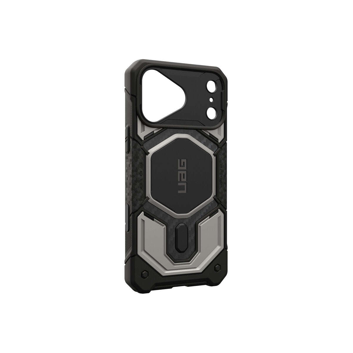 MagSafe kryt pro iPhone 18 Pro Max/17 Pro Max UAG Monarch Pro MagSafe - titanium (černá/stříbrná)