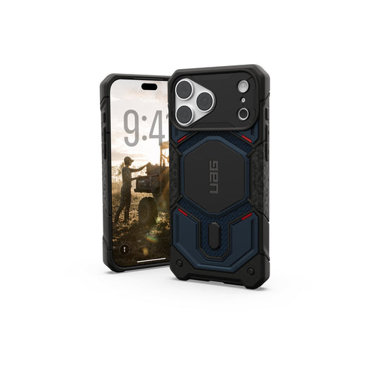MagSafe kryt pro iPhone 18 Pro Max/17 Pro Max UAG Monarch Pro MagSafe - kevlar mallard (černá/tmavě modrá)