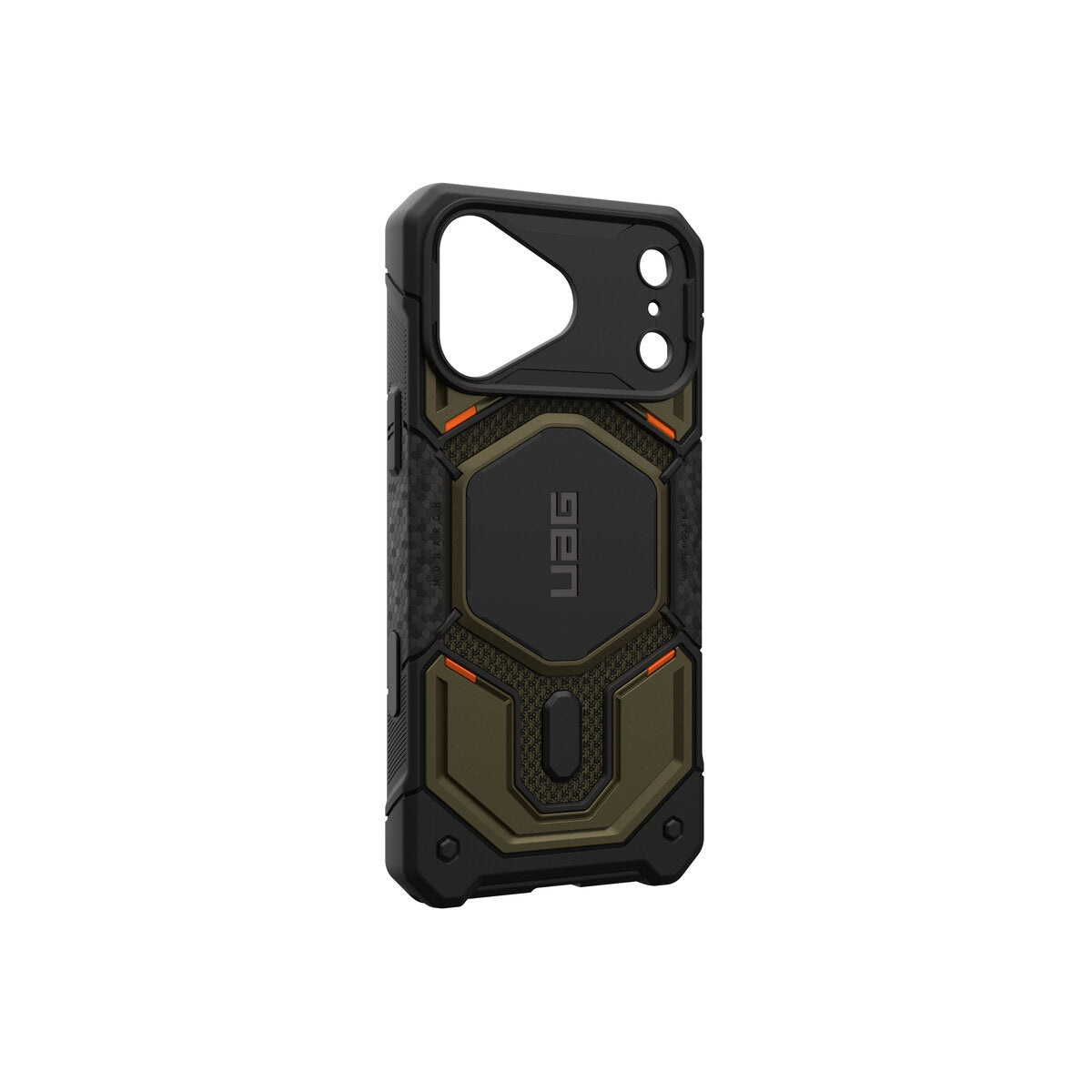 MagSafe kryt pro iPhone 18 Pro Max/17 Pro Max UAG Monarch Pro MagSafe - kevlar element green (černá/zelená)