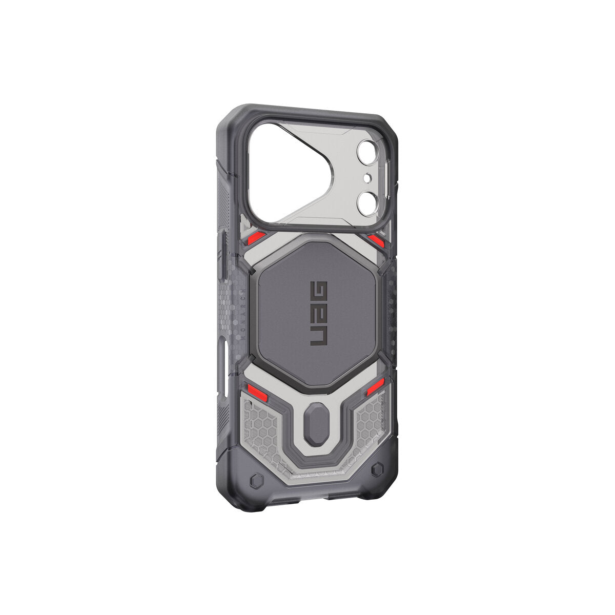 MagSafe kryt pro iPhone 18 Pro/17 Pro UAG Monarch Pro MagSafe - průsvitná šedá (VEIL ash)