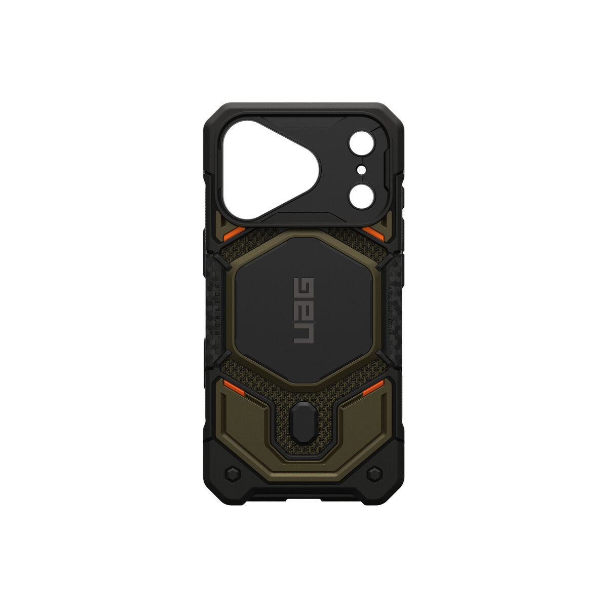 MagSafe kryt pro iPhone 18 Pro/17 Pro UAG Monarch Pro MagSafe - kevlar element green (černá/zelená)