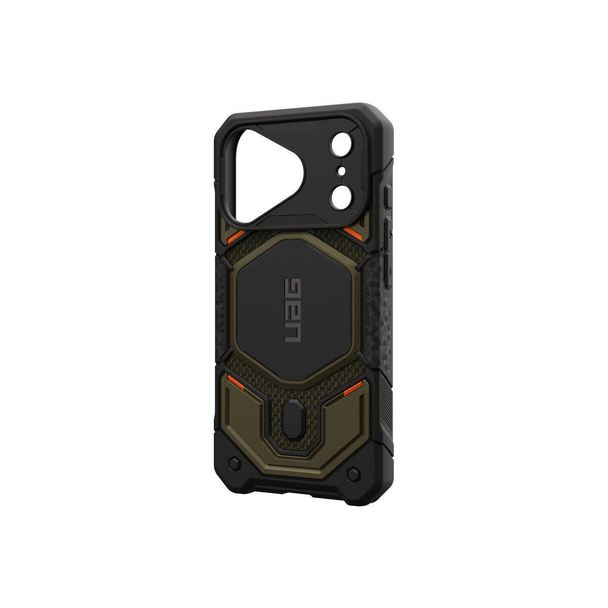 MagSafe kryt pro iPhone 18 Pro/17 Pro UAG Monarch Pro MagSafe - kevlar element green (černá/zelená)