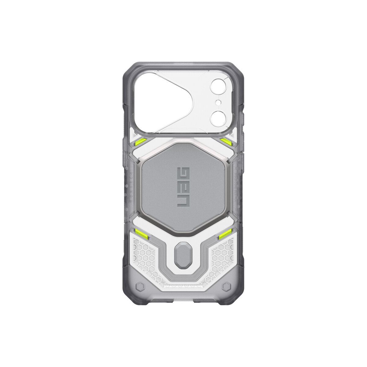 MagSafe kryt pro iPhone 18 Pro/17 Pro UAG Monarch Pro MagSafe - průsvitná ledově bílá (VEIL ice)