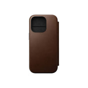 Kožený MagSafe kryt pro iPhone 16 Pro Nomad Modern Leather Folio - hnědý