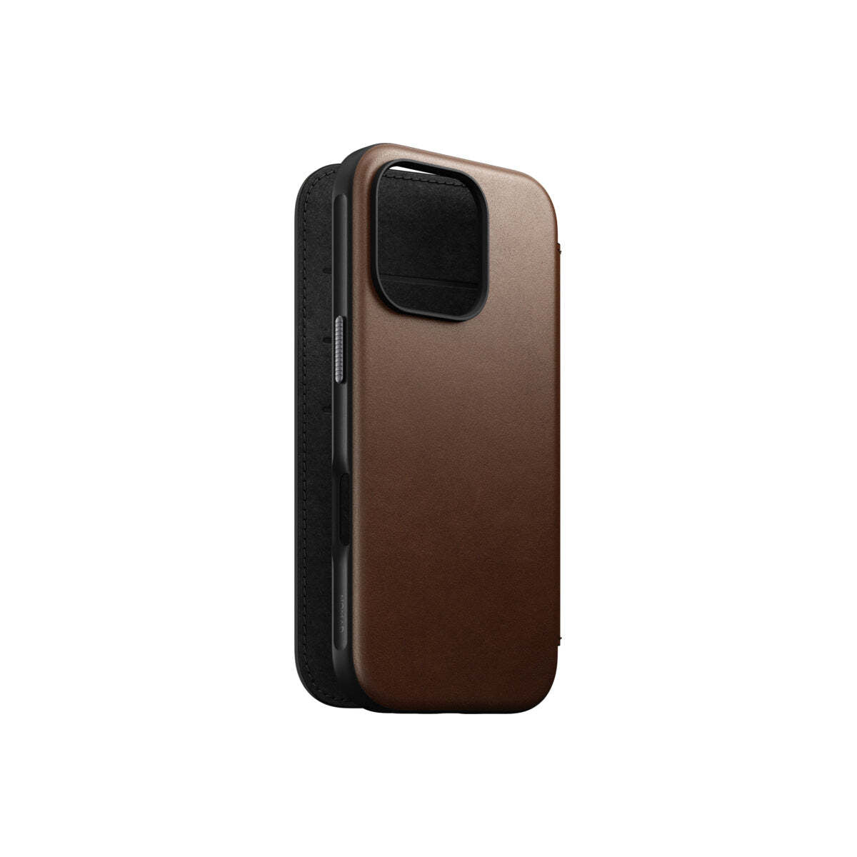 Kožený MagSafe kryt pro iPhone 16 Pro Nomad Modern Leather Folio - hnědý