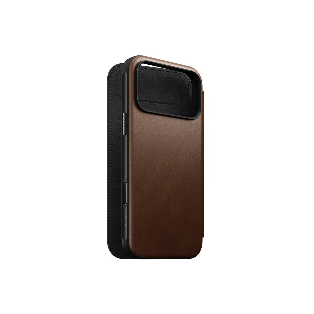 Kryt pro iPhone 17 Pro Max Nomad Modern Leather Folio - hnědý