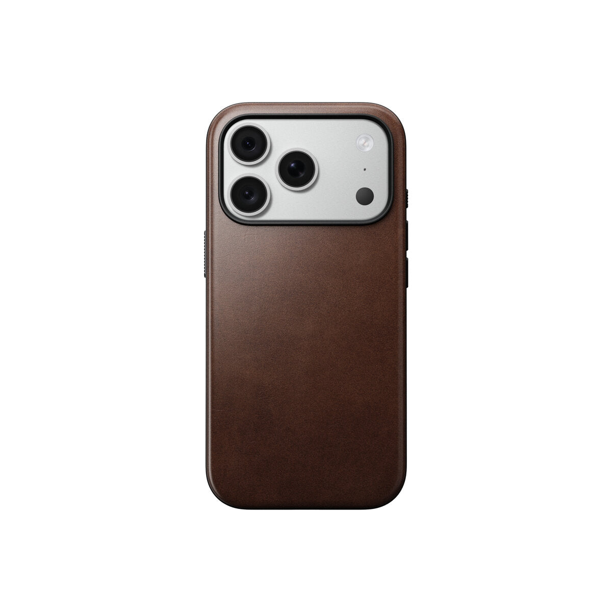 Kožený kryt pro iPhone 18 Pro/17 Pro Nomad Modern Leather Case Horween - rustic brown (tmavě hnědá)