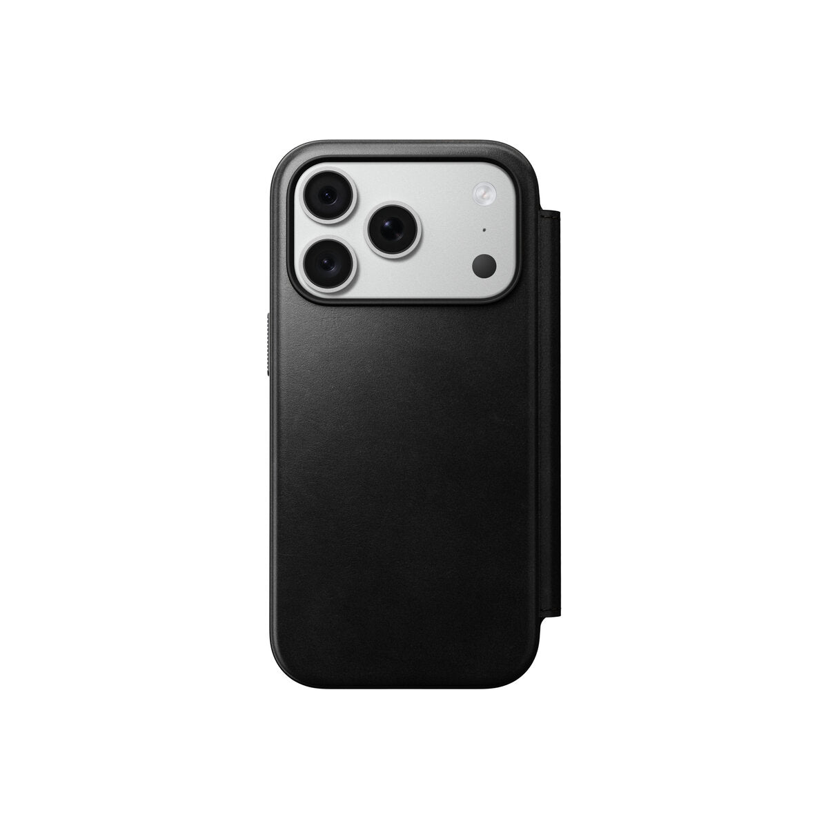 Kožené flipové pouzdro pro iPhone 18 Pro/17 Pro Nomad Modern Leather Folio Horween - černá