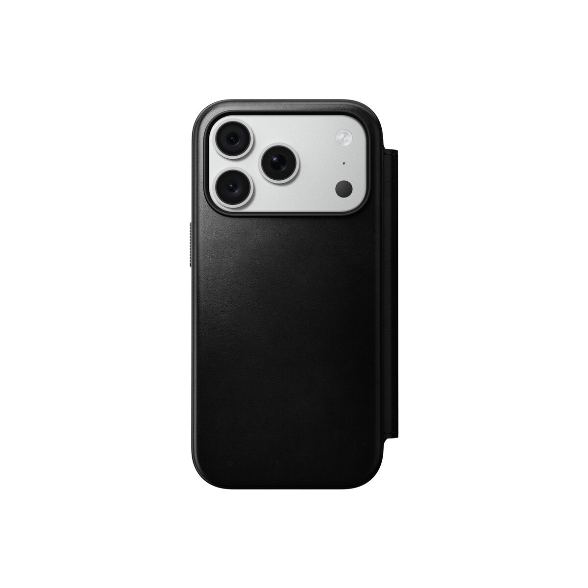 Kožené flipové pouzdro pro iPhone 18 Pro/17 Pro Nomad Modern Leather Folio Horween - černá