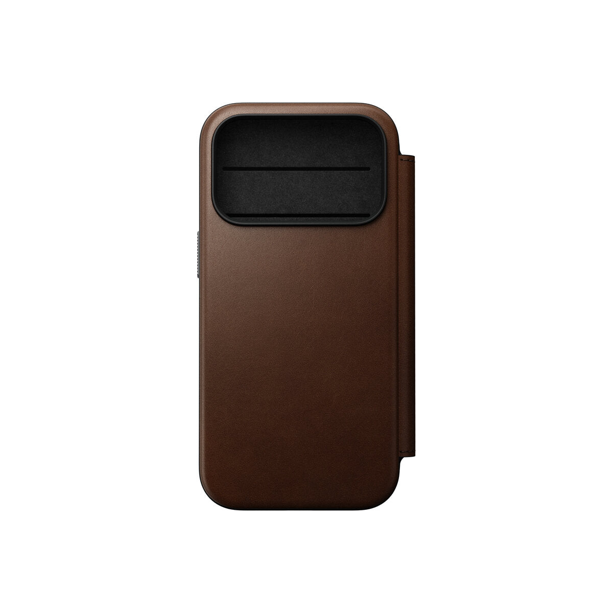 Kožené flipové pouzdro pro iPhone 18 Pro/17 Pro Nomad Modern Leather Folio - hnědá