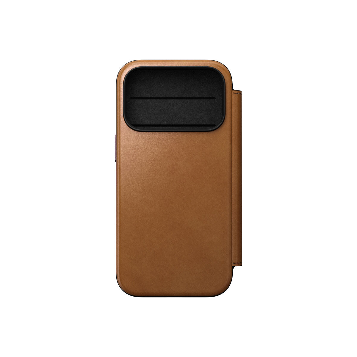 Kožené flipové pouzdro pro iPhone 18 Pro/17 Pro Nomad Modern Leather Folio - english tan (světle hnědá)
