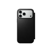 Kožené flipové pouzdro pro iPhone 18 Pro Max/17 Pro Max Nomad Modern Leather Folio - černá