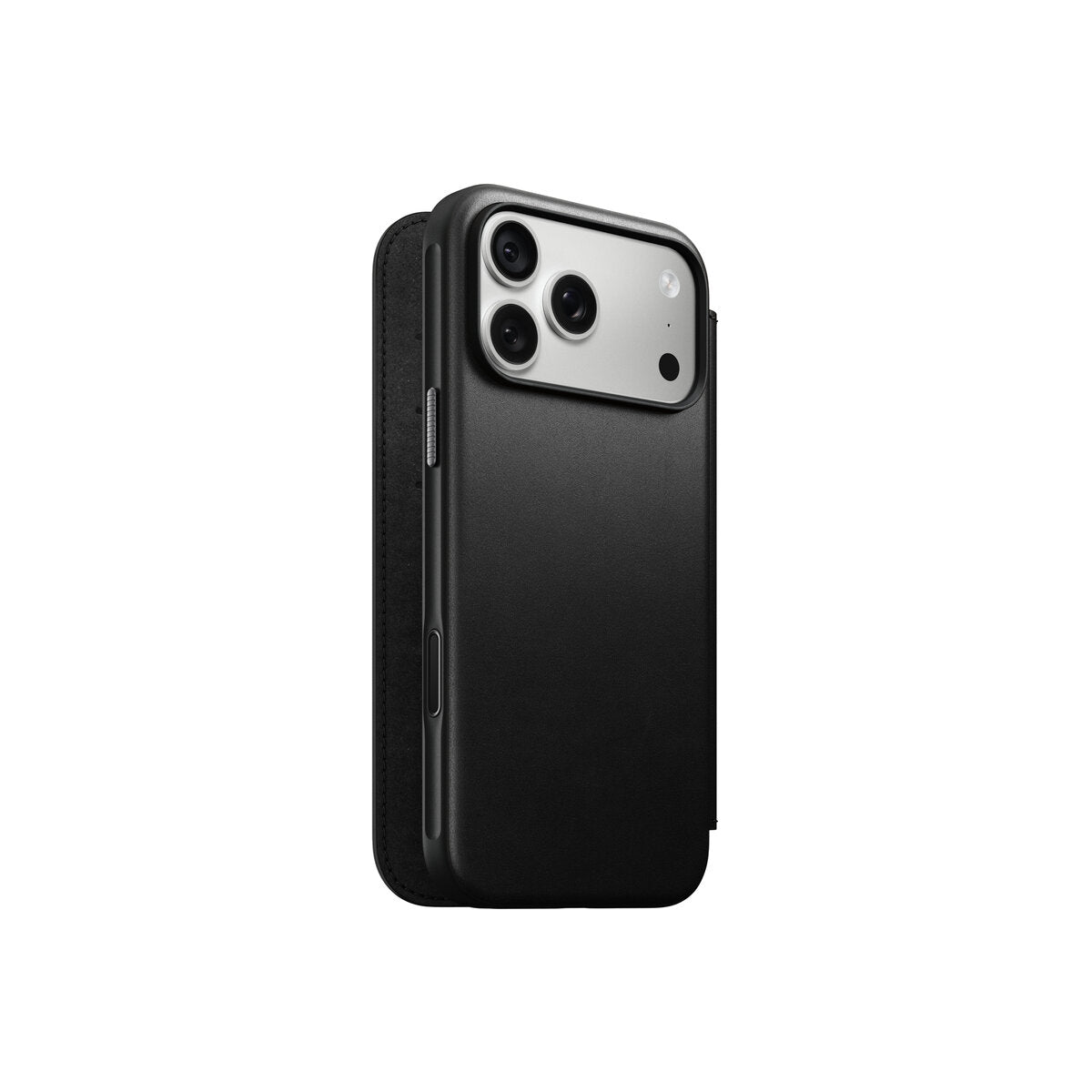 Kožené flipové pouzdro pro iPhone 18 Pro Max/17 Pro Max Nomad Modern Leather Folio - černá