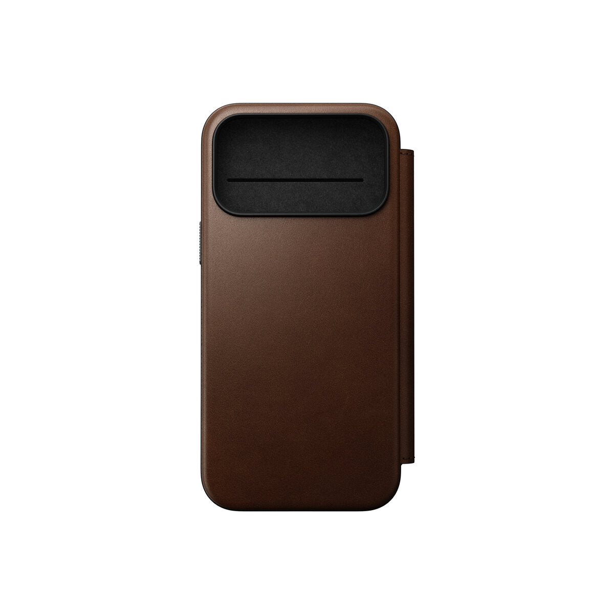 Kožené flipové pouzdro pro iPhone 18 Pro Max/17 Pro Max Nomad Modern Leather Folio - hnědá