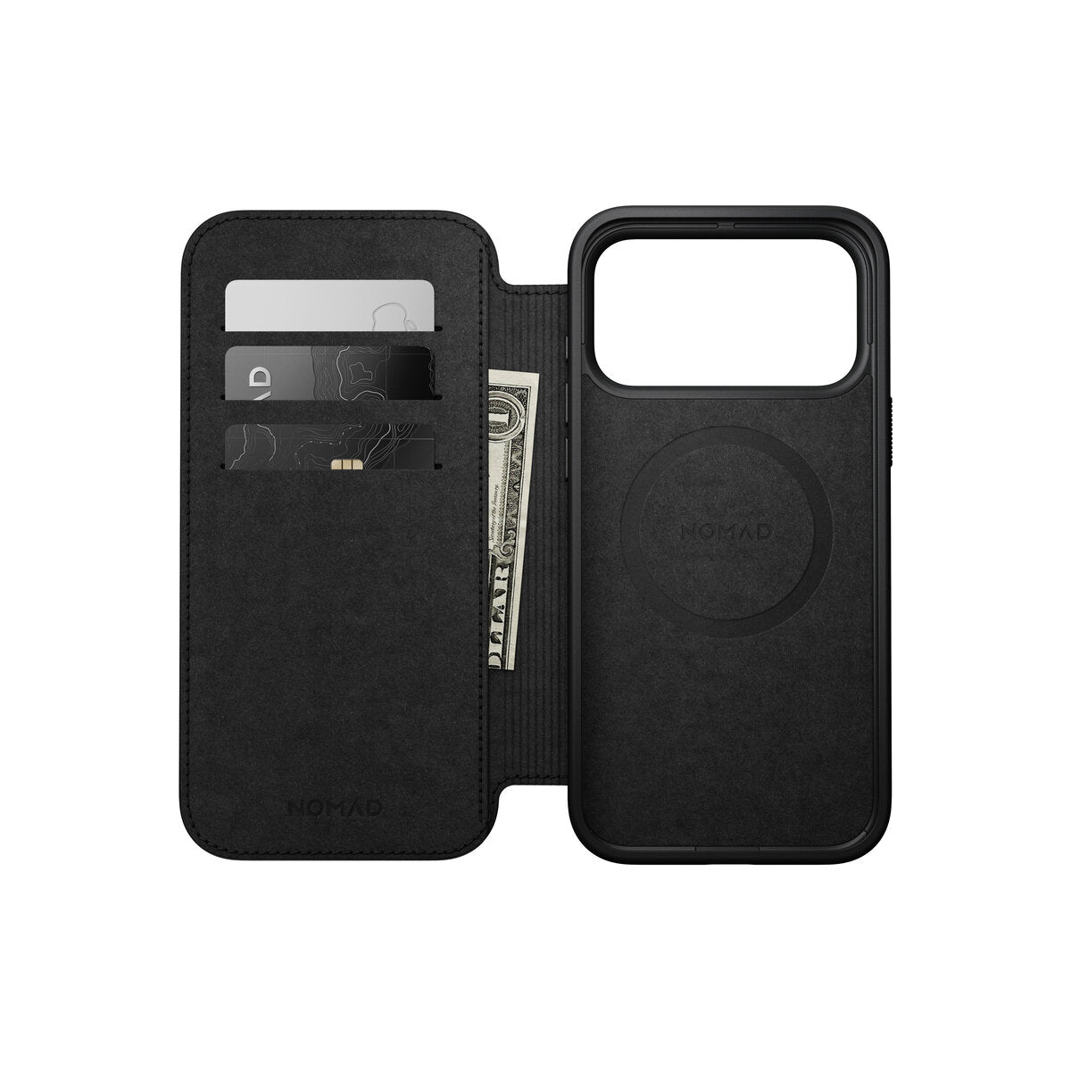 Kožené flipové pouzdro pro iPhone 18 Pro Max/17 Pro Max Nomad Modern Leather Folio - english tan (světle hnědá)