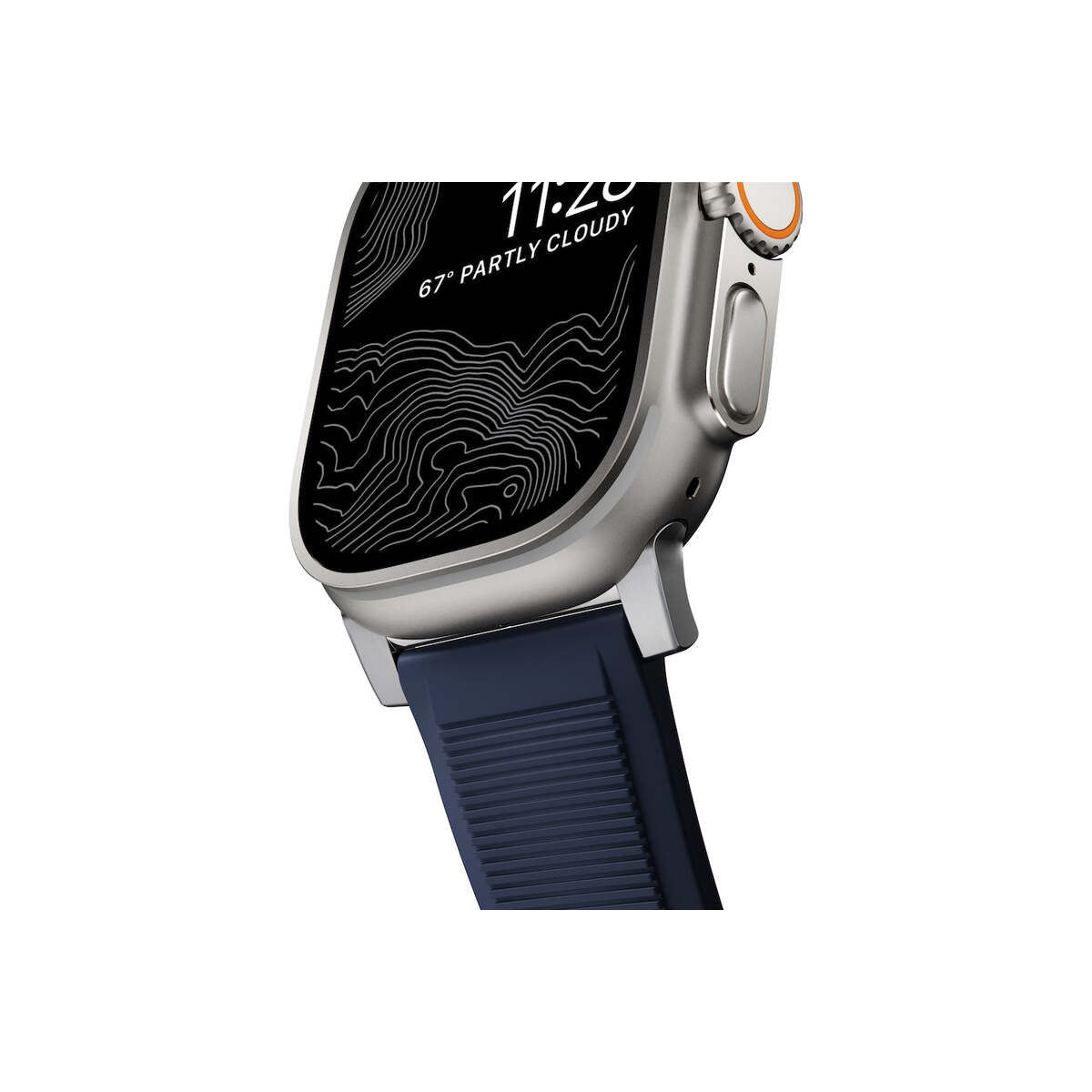 Řemínek pro Apple Watch 42/44/45/49 mm Nomad Rugged Strap - modrý