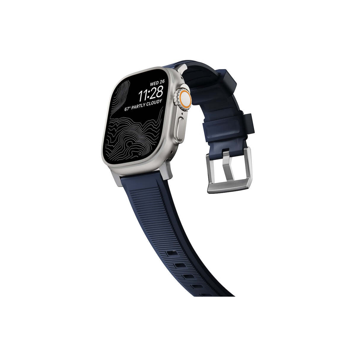 Řemínek pro Apple Watch 42/44/45/49 mm Nomad Rugged Strap - modrý