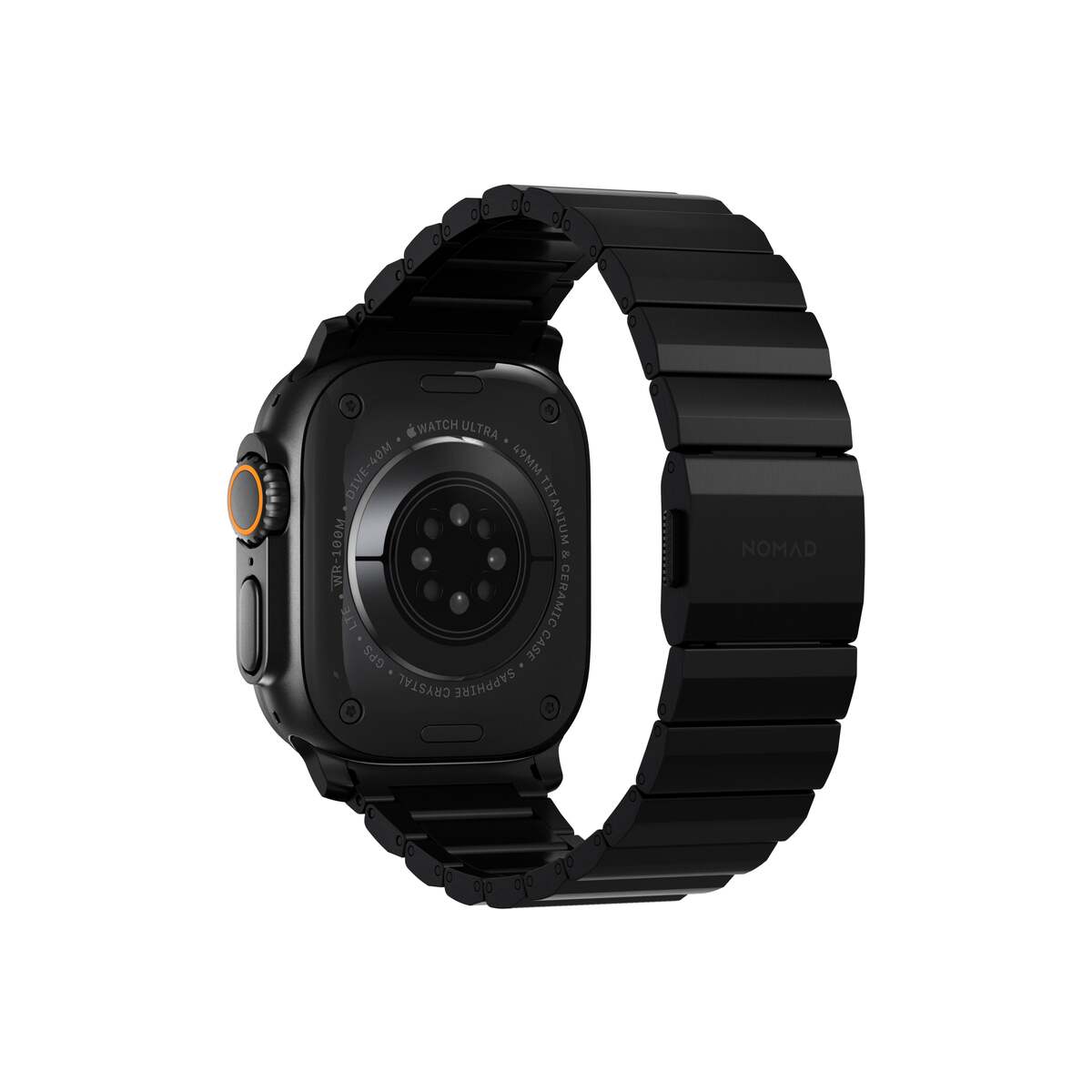 Řemínek pro Apple Watch 45/46/49 mm Nomad Titanium Band V2 - černý