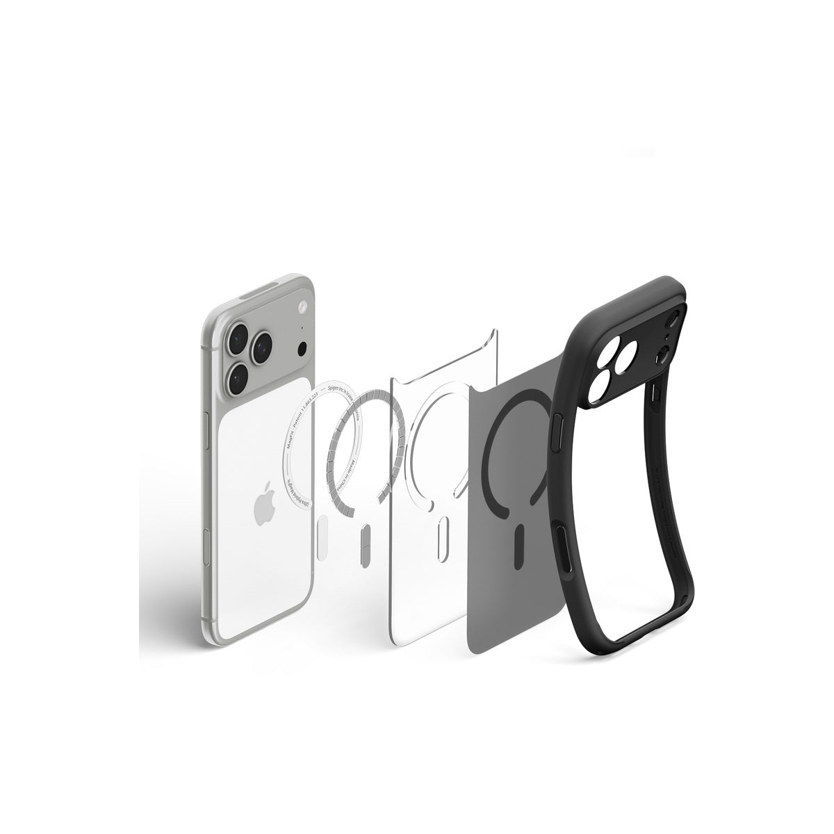 MagSafe kryt pro iPhone 18 Pro Max/17 Pro Max Spigen Ultra Hybrid MagSafe - matovaná černá (frost)
