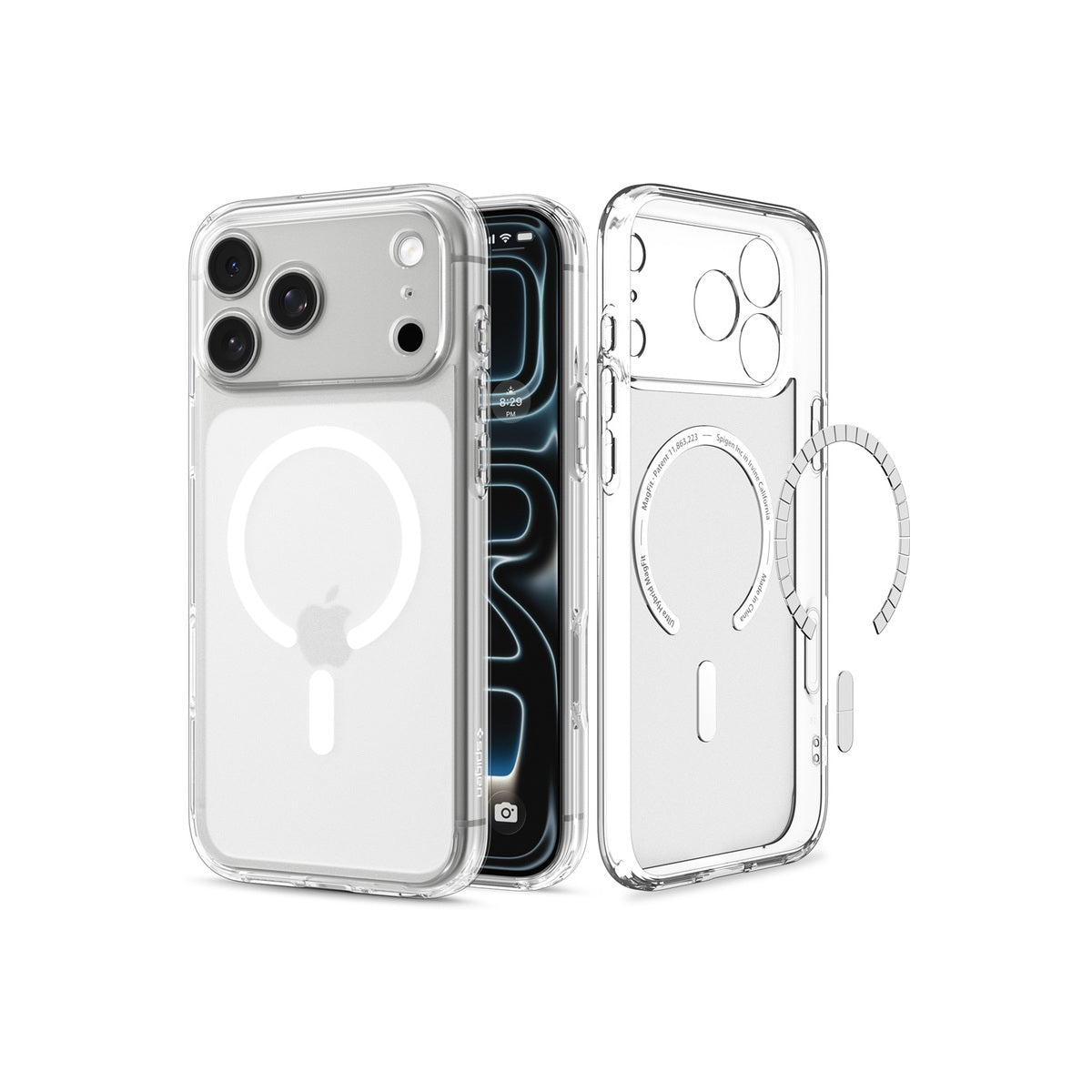 MagSafe kryt pro iPhone 18 Pro Max/17 Pro Max Spigen Ultra Hybrid MagSafe - matovaná bílá (frost)