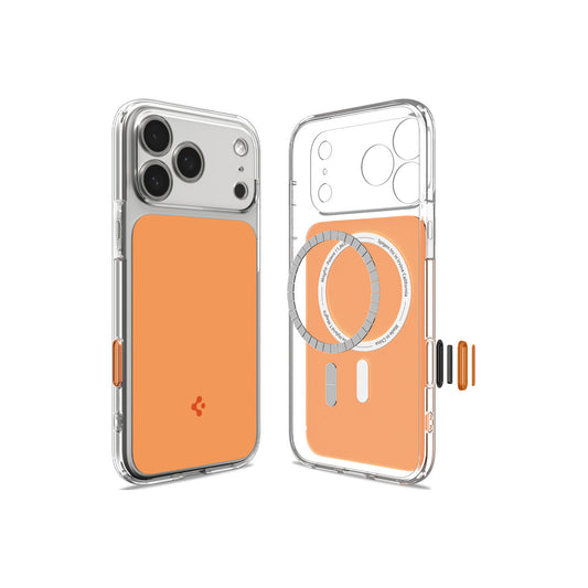 MagSafe kryt pro iPhone 18 Pro Max/17 Pro Max Spigen Ultra Hybrid T MagSafe - lesklá oranžová