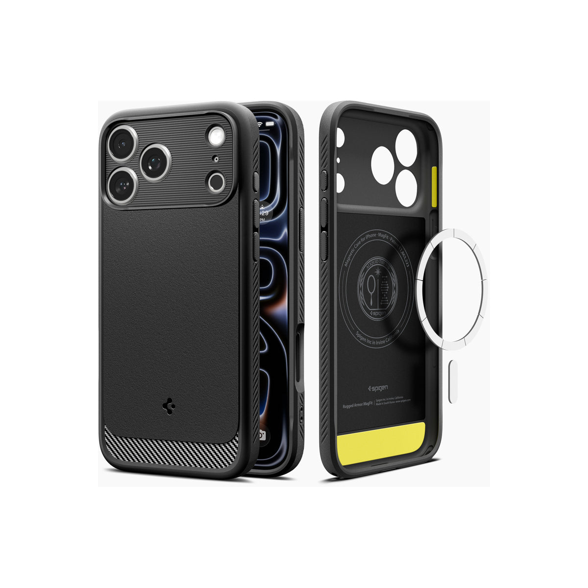 MagSafe kryt pro iPhone 18 Pro/17 Pro Spigen Rugged Armor MagSafe - matná černá