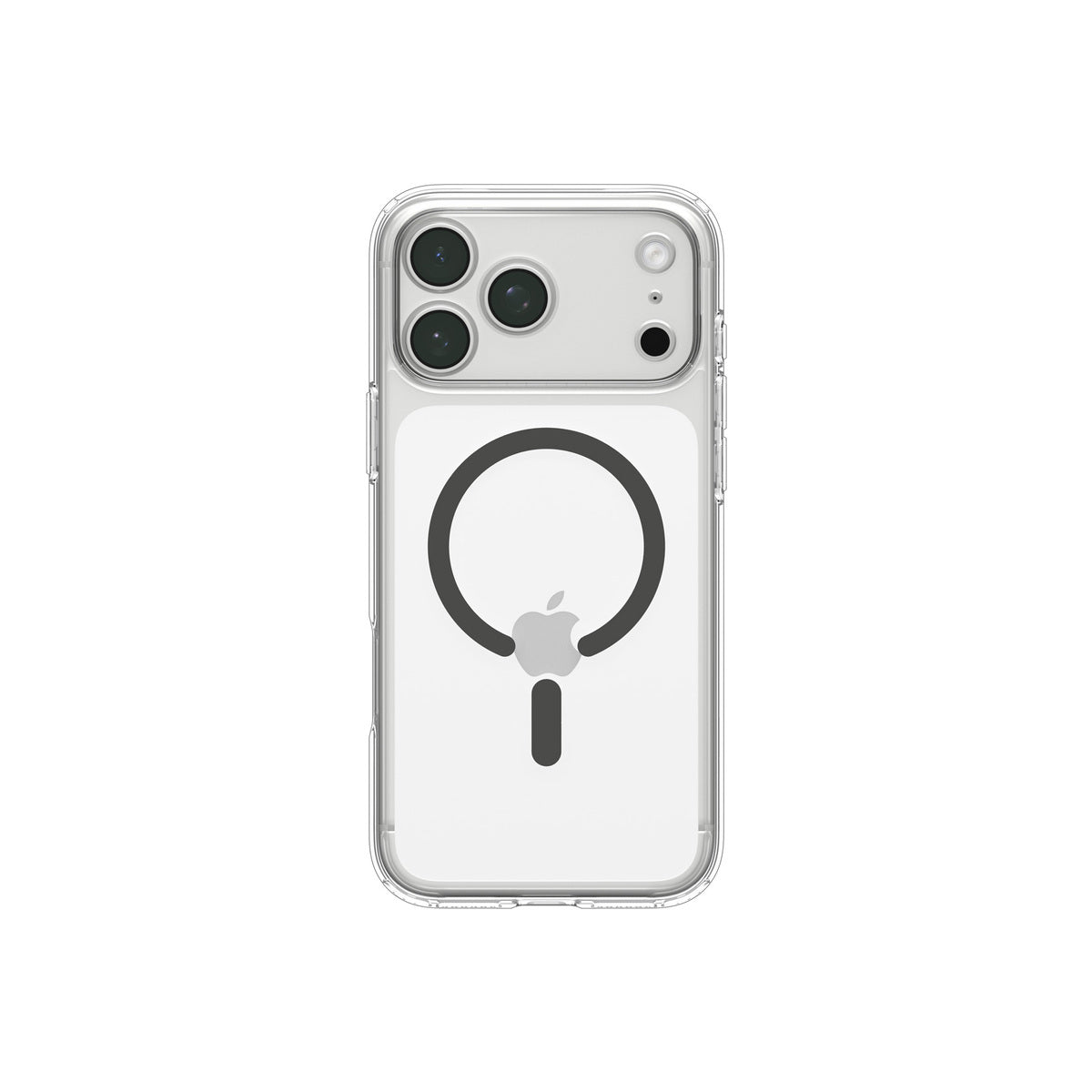 MagSafe kryt pro iPhone 18 Pro/17 Pro Spigen Ultra Hybrid MagSafe - průhledná s grafitovým akcentem