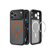 MagSafe kryt pro iPhone 18 Pro/17 Pro Spigen Ultra Hybrid MagSafe - matovaná černá/oranžová (frost)