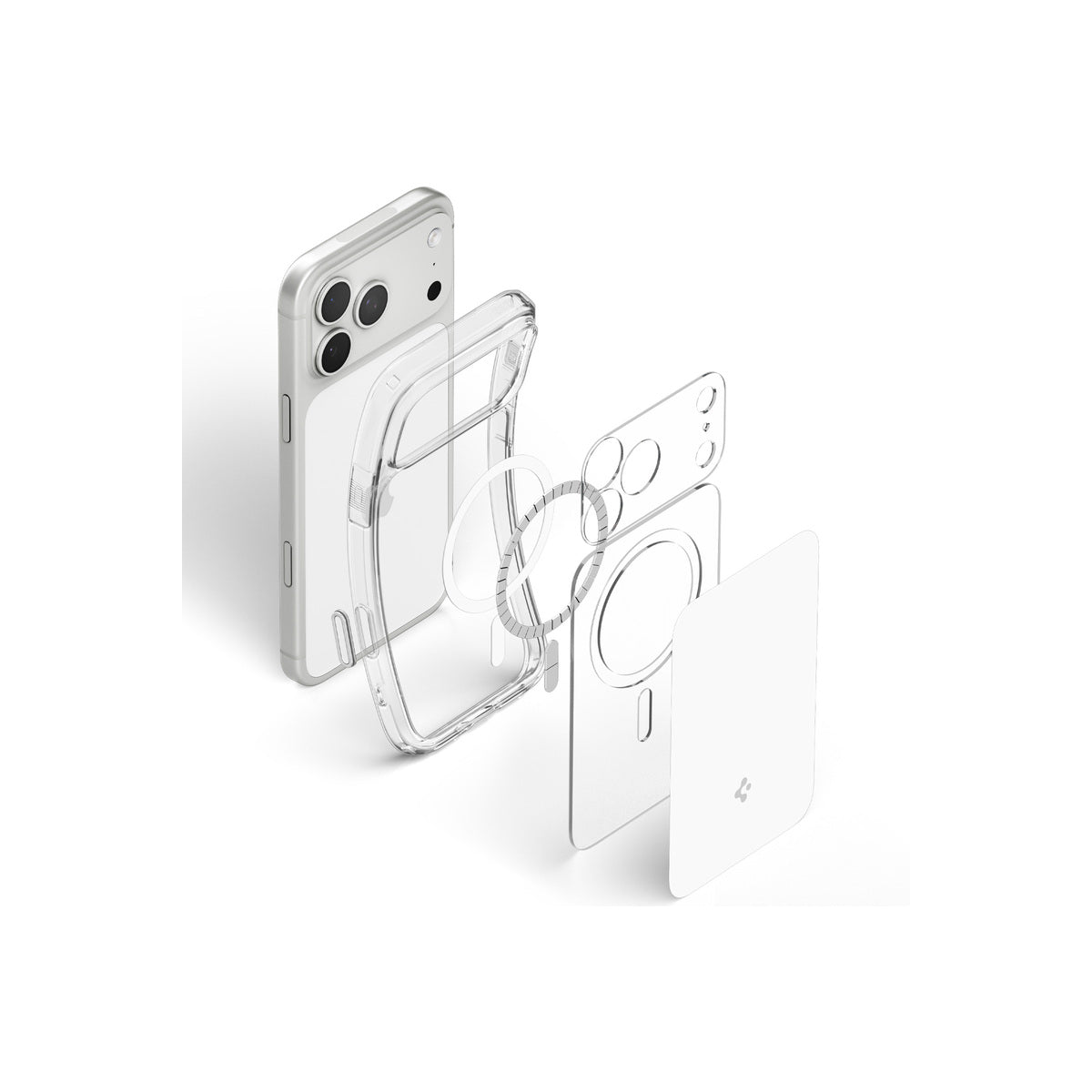 MagSafe kryt pro iPhone 18 Pro/17 Pro Spigen Ultra Hybrid T MagSafe - lesklá bílá