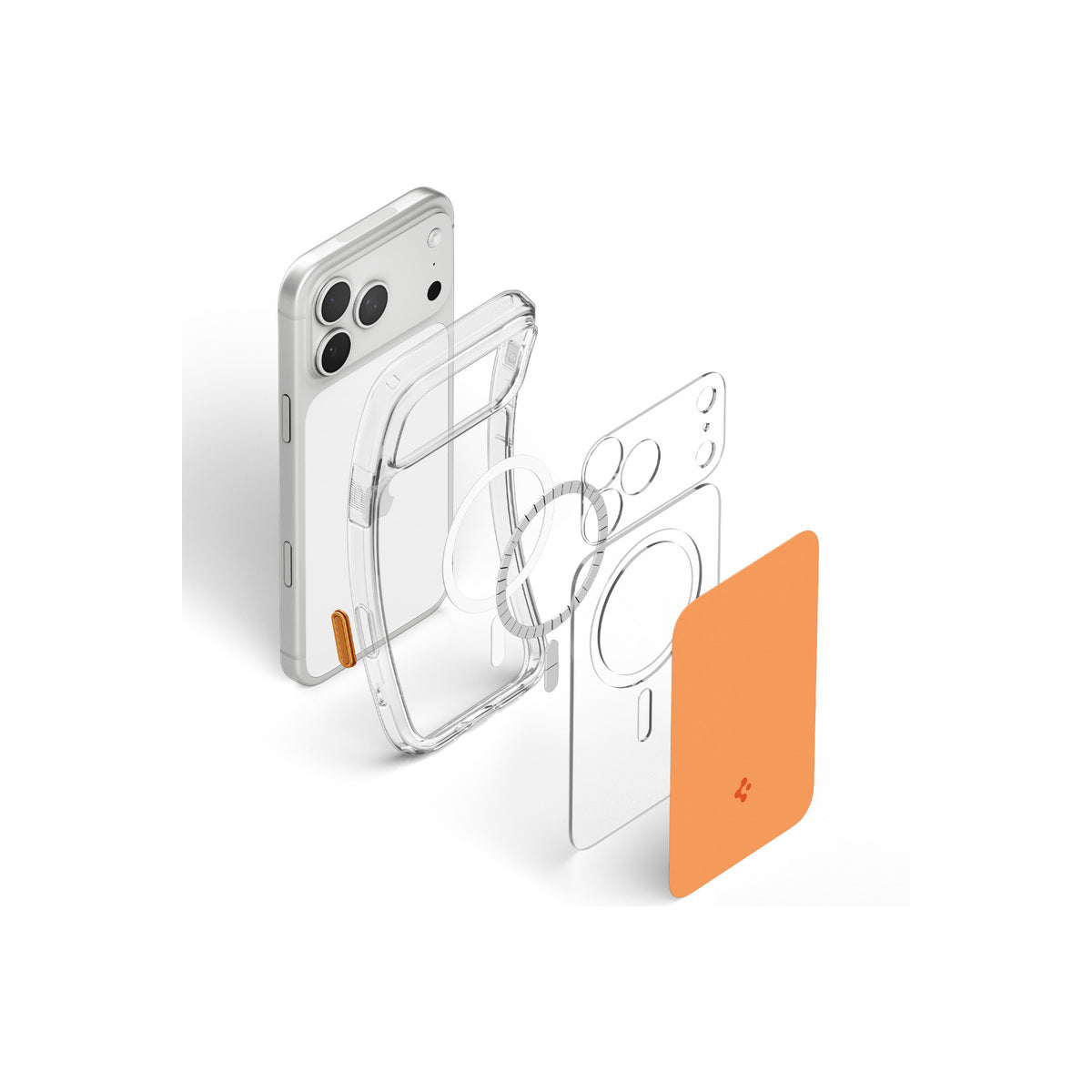 MagSafe kryt pro iPhone 18 Pro/17 Pro Spigen Ultra Hybrid T MagSafe - lesklá oranžová