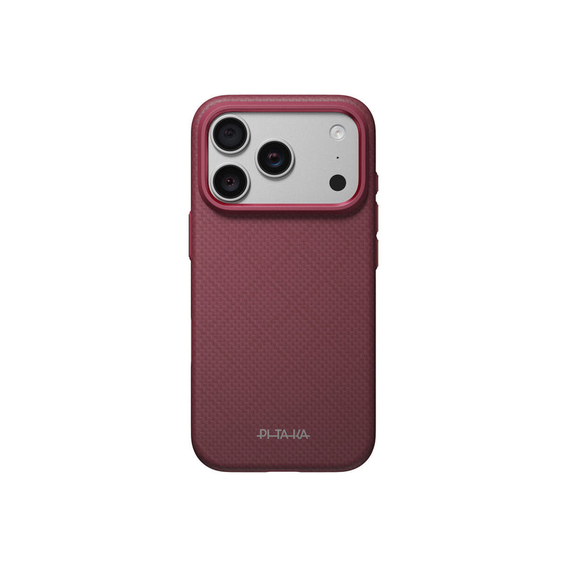Kryt pro iPhone 18 Pro Pitaka Summa Case Argyle - burgundy - iSTYLE.cz