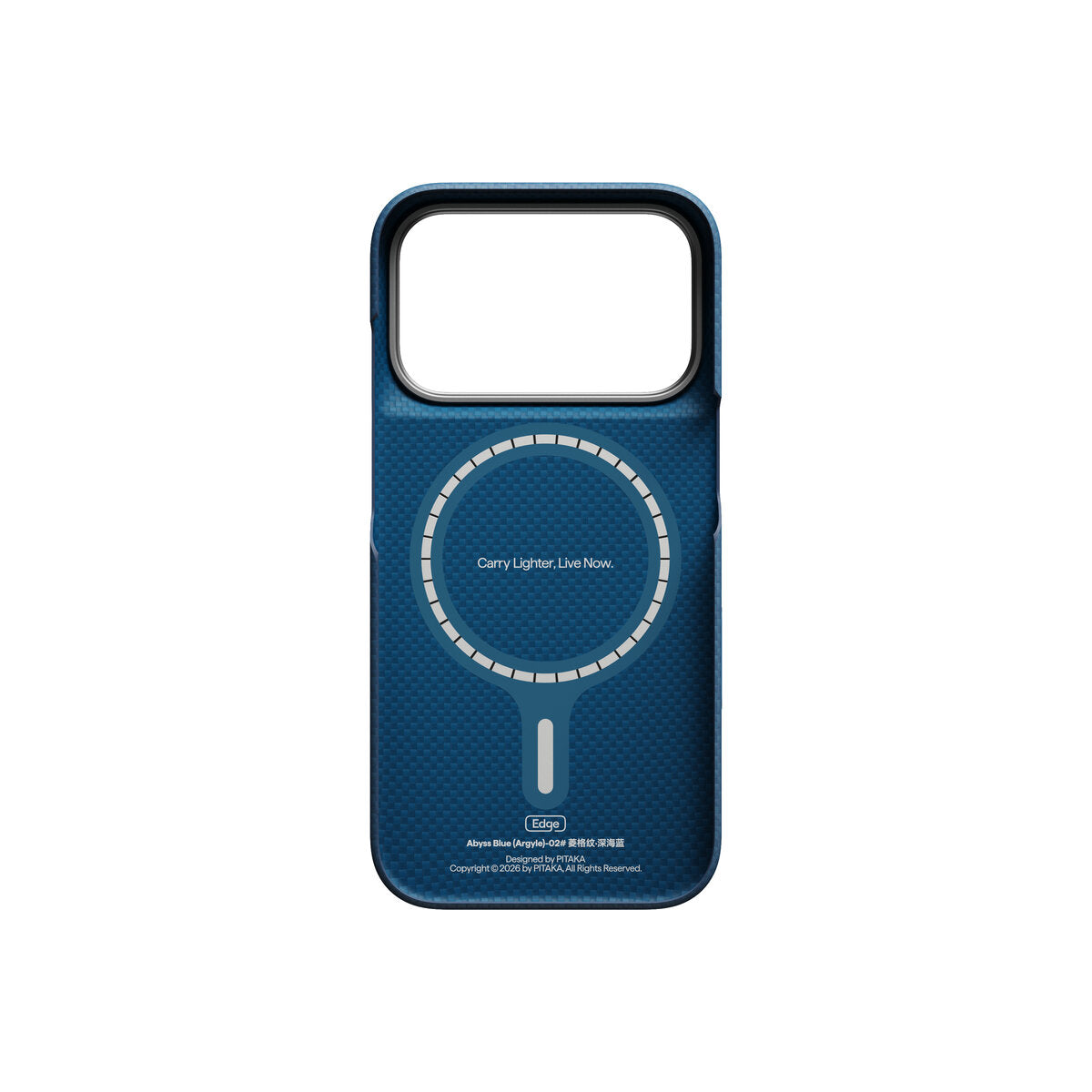 Kryt pro iPhone 18 Pro Pitaka Edge Case Argyle - midnight blue