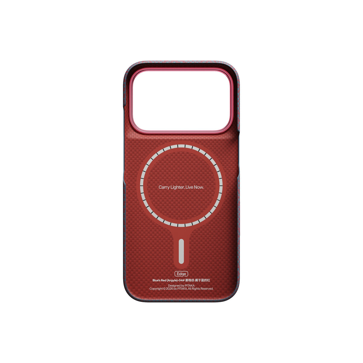 Kryt pro iPhone 18 Pro Pitaka Edge Case Argyle - blue's red