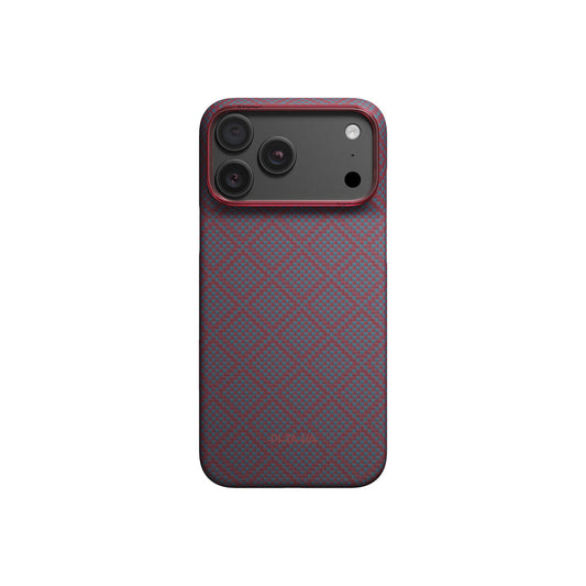 Kryt pro iPhone 18 Pro Max Pitaka Edge Case Argyle - blue's red
