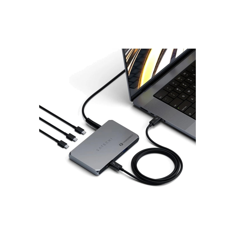 Satechi Aluminium Thunderbolt 4 Slim Hub - vesmírně šedý - iSTYLE CZ