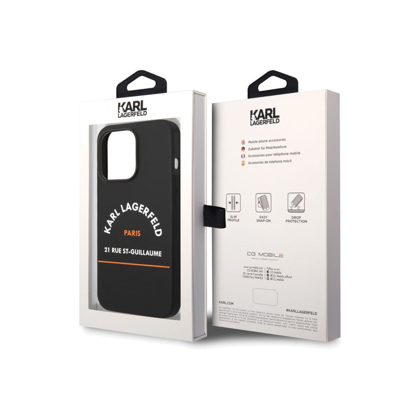 Kryt pro iPhone 14 Pro Karl Lagerfeld Rue St Guillaume - černý
