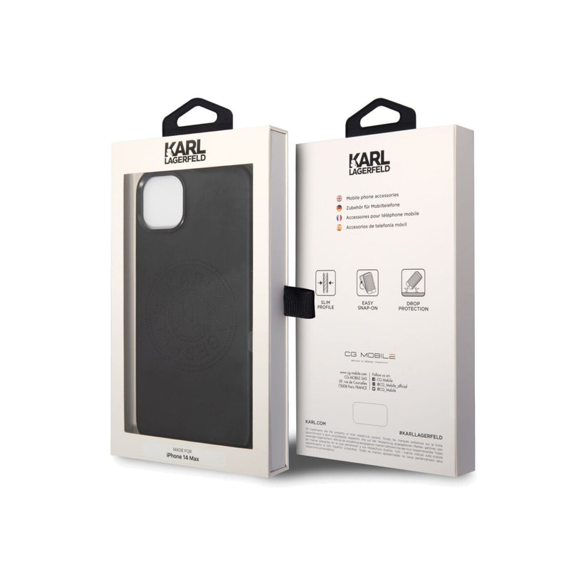 Kryt pro iPhone 14 Plus Karl Lagerfeld Leather Perforated Logo - černý - iSTYLE CZ