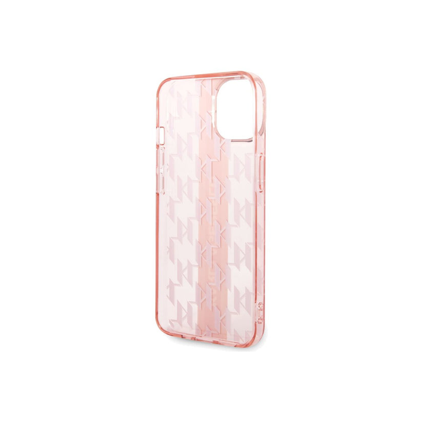 Kryt pro iPhone 14 Plus Karl Lagerfeld Monogram Vertical Stripe - růžový - iSTYLE CZ