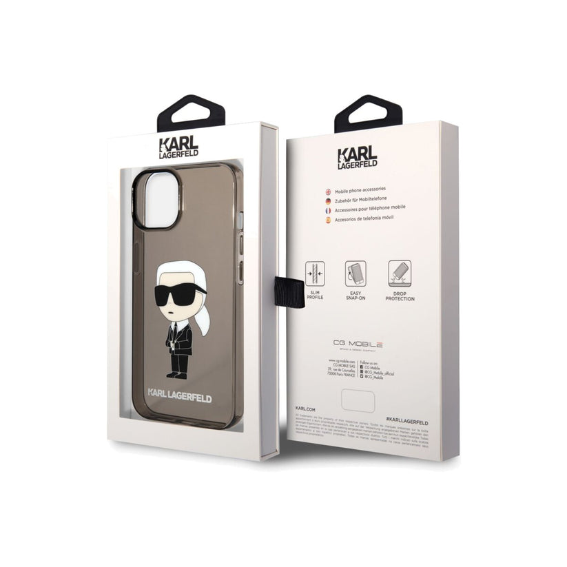 Kryt pro iPhone 14 Plus Karl Lagerfeld IML Ikonik NFT - černý - iSTYLE CZ