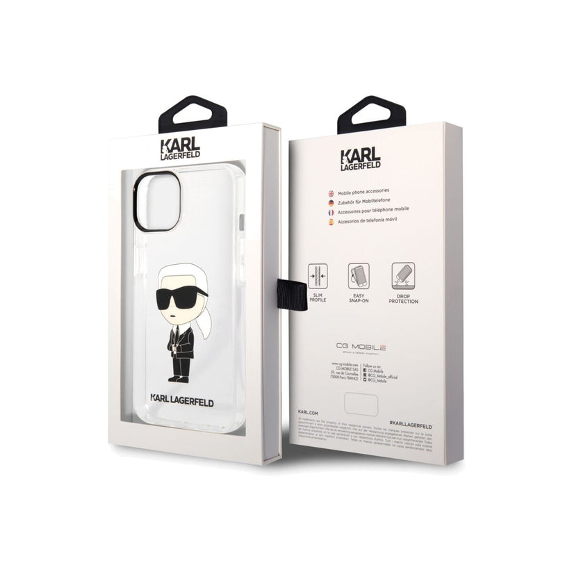 Kryt pro iPhone 14 Plus Karl Lagerfeld IML Ikonik NFT - průhledný - iSTYLE CZ